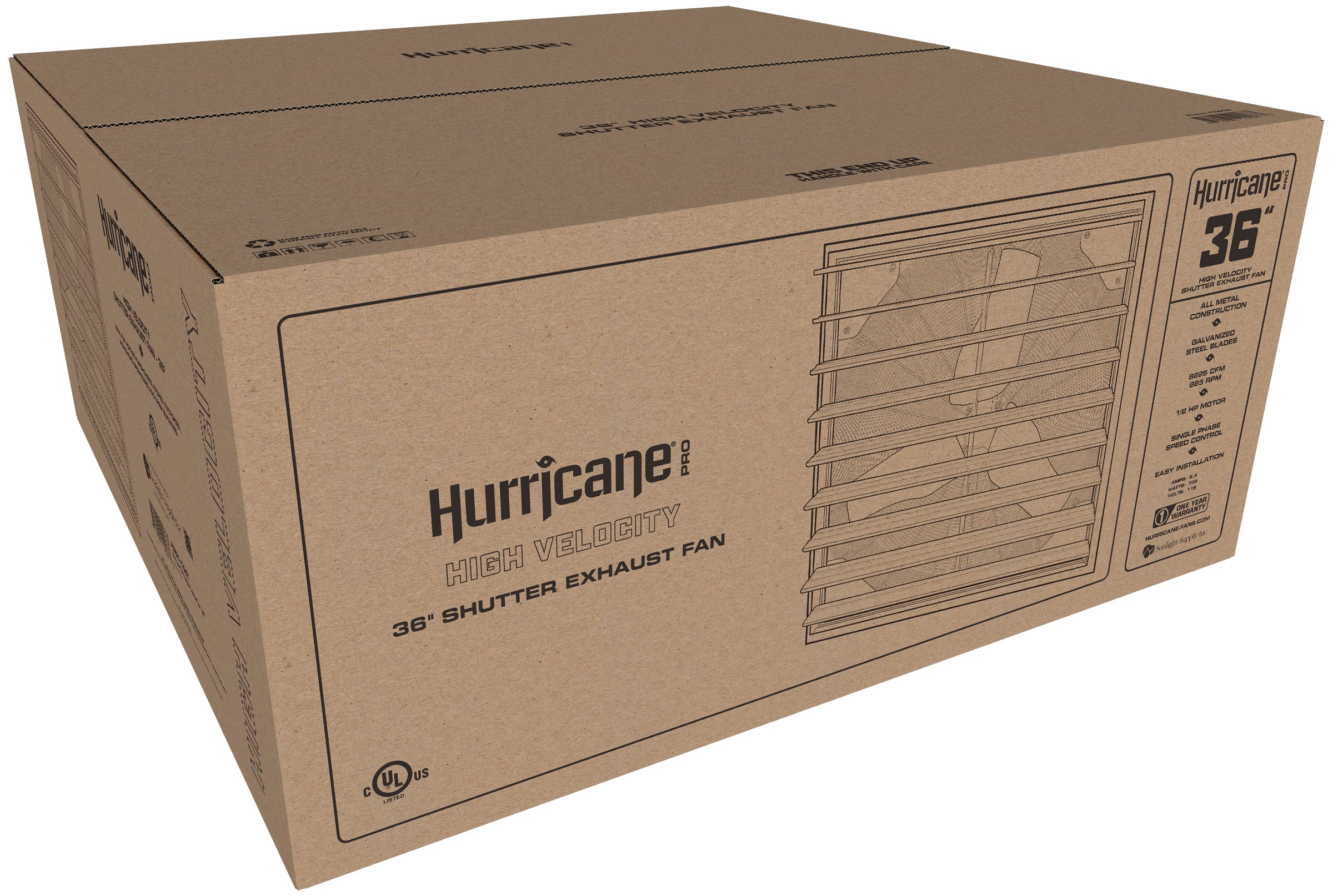 Hurricane® Pro Shutter Exhaust Fans - HGC736497