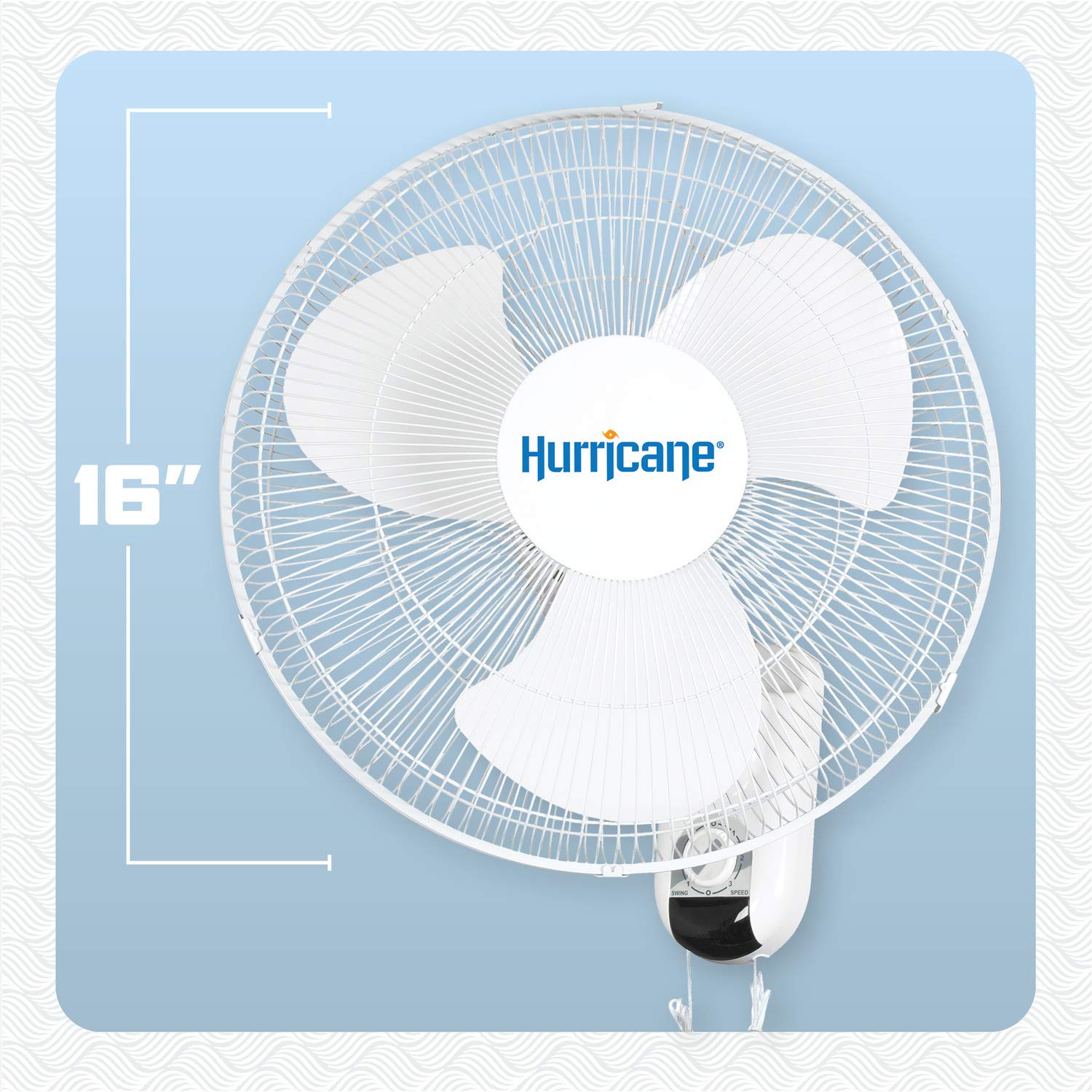 Hurricane® Classic Oscillating Wall Mount Fan 16" - HGC736503