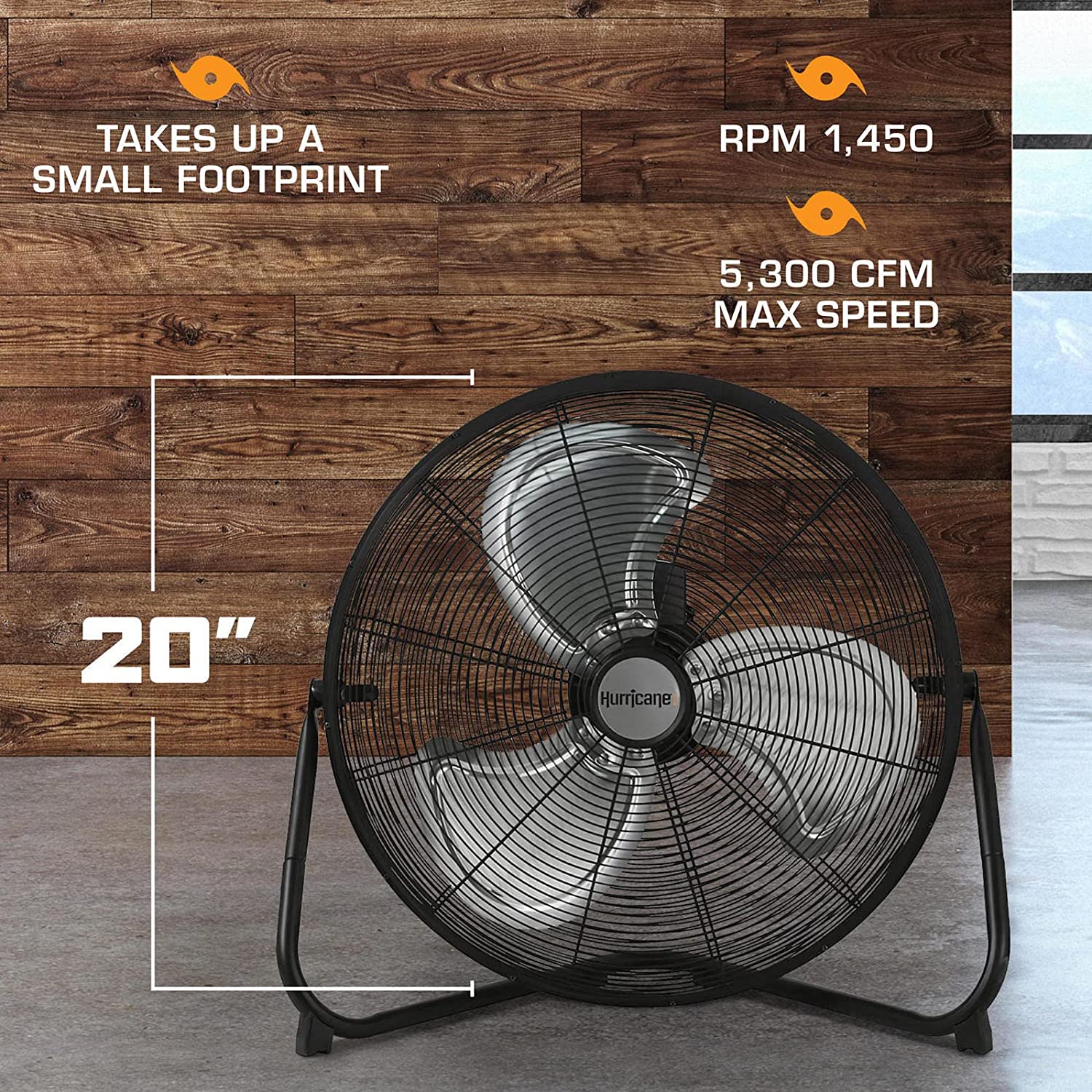 REBOX Hurricane® Pro High Velocity Metal Blade Floor Fan 20" - HGC736476_RE