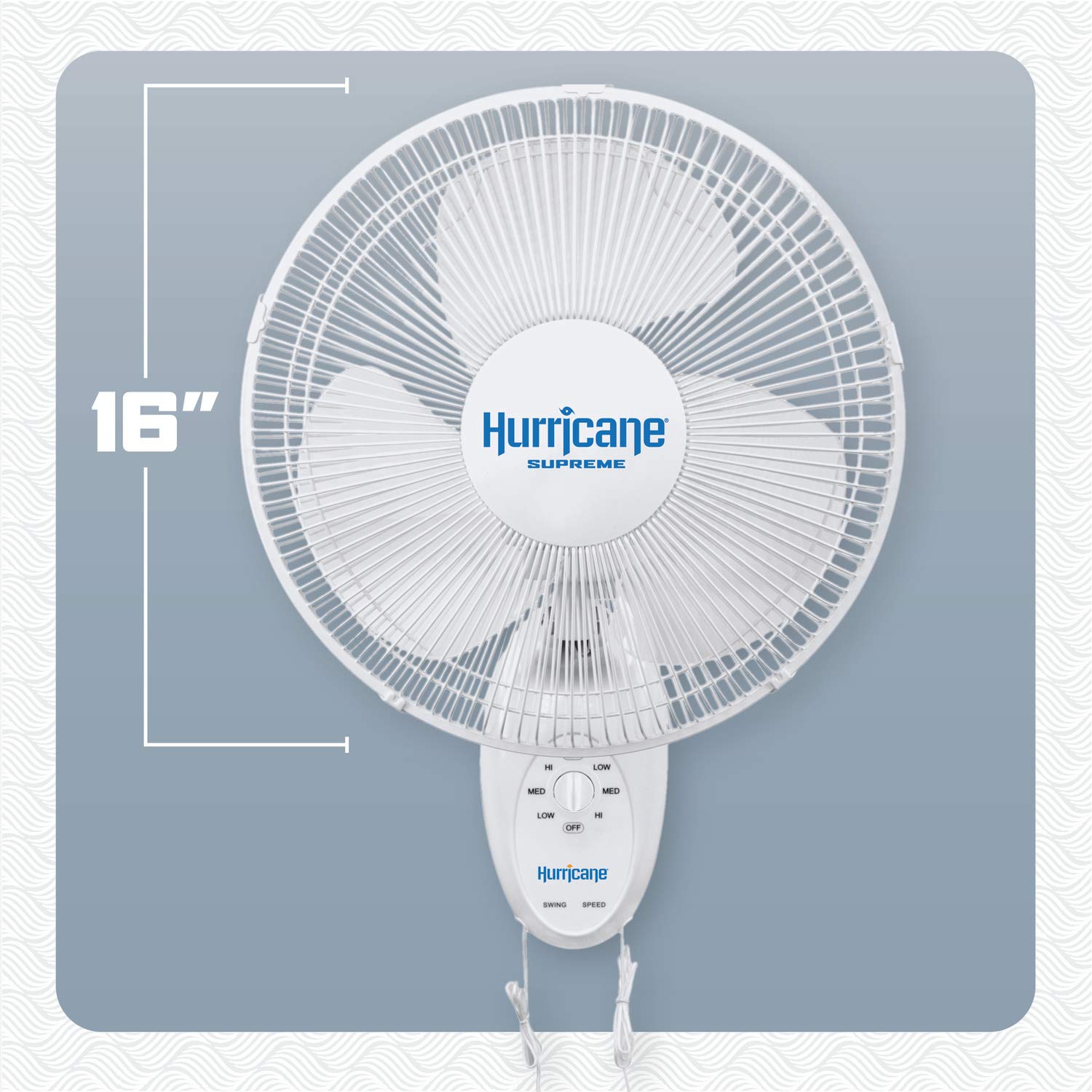 REBOX Hurricane® Supreme Oscillating Wall Mount Fan 16" - HGC736505_RE