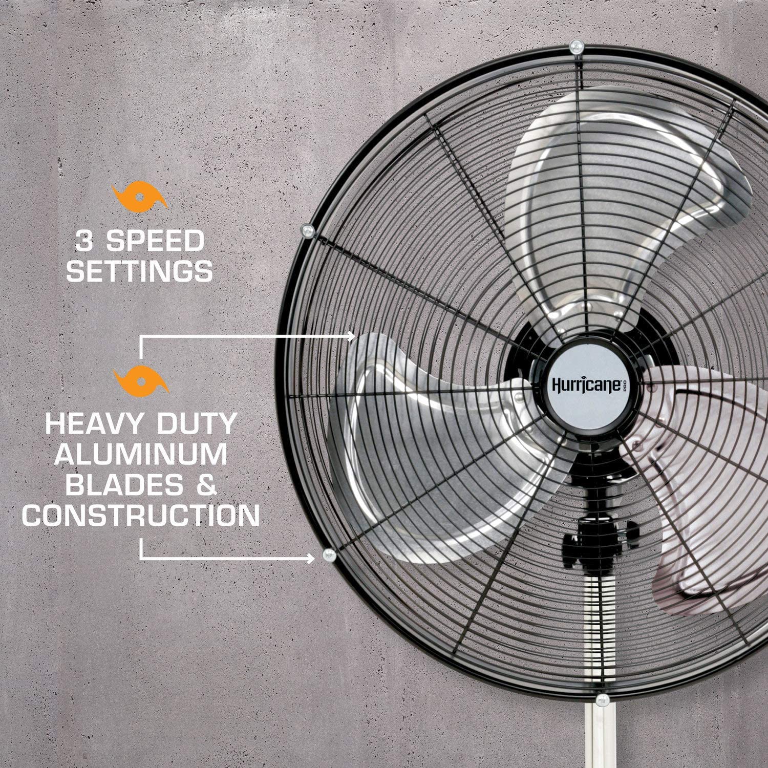 Hurricane® Pro High Velocity Oscillating Metal Stand Fan 20" - HGC736472